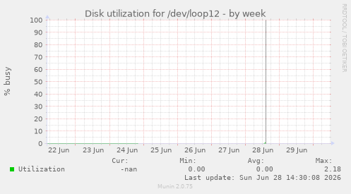 Disk utilization for /dev/loop12