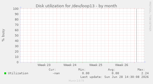 Disk utilization for /dev/loop13