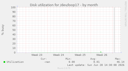 Disk utilization for /dev/loop17